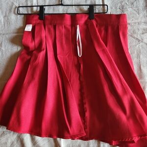 ROMWE Vibrant Red Skater Skirt